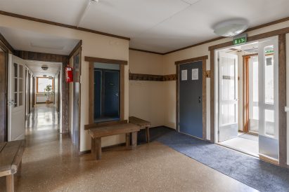 The upper floor hallway of Evo Grand Villa.