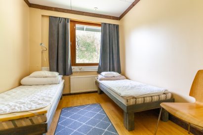 One of the double bedrooms on the ground floor of Evo Grand Villa.