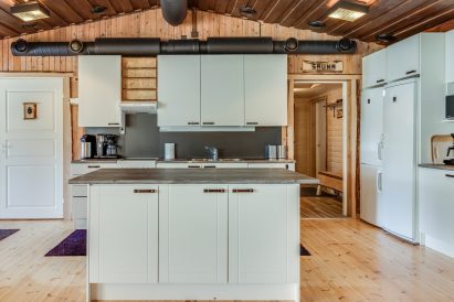 Spacious kitchen of Aulanko Grand Villa.