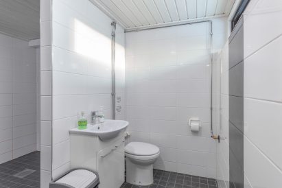 Toilet corner of Villa Springrock's main sauna compartment.